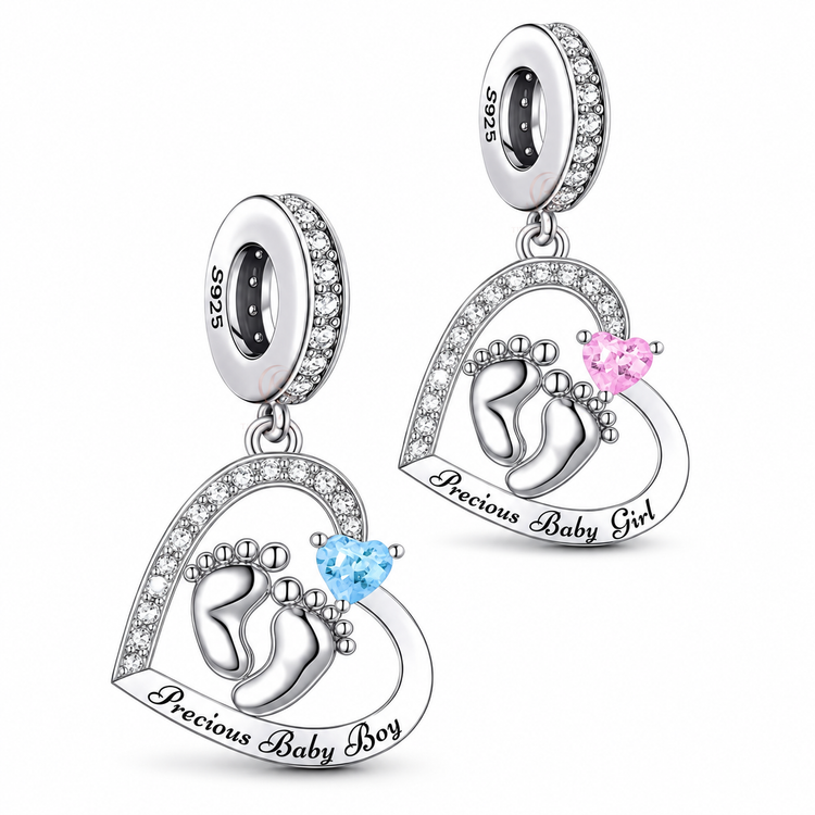 Pandora fitting Precious Baby Girl OR Boy Charm 925 Sterling Silver - Pink or Blue