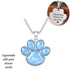 Ashes & Resin Dog / Cat Paw Necklace 925 Sterling Silver - Engraved Memorial