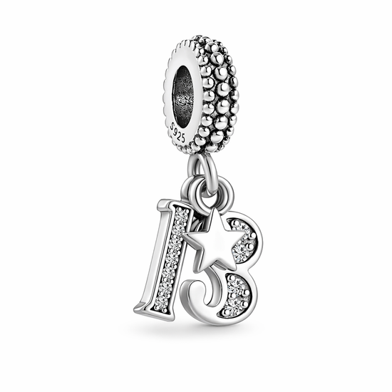 Pandora fitting 13th Birthday Charm 925 Sterling Silver