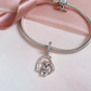 Schnauzer Dog Charm 925 Sterling Silver - Love You Forever