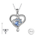 Pet Dog / Cat Cremation Ashes Blue Paw Urn Necklace 925 Sterling Silver self fill