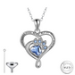 Pet Dog / Cat Cremation Ashes Blue Paw Urn Necklace 925 Sterling Silver self fill