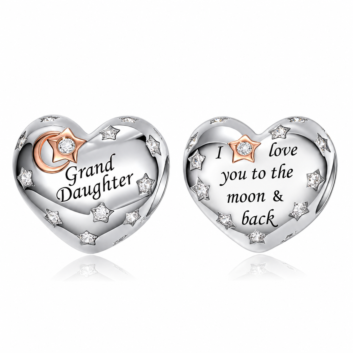 Pandora fitting Granddaughter Charm 925 Sterling Silver - I Love You to the Moon