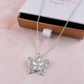 Collier cœur en cristal bleu pour cendres de crémation en argent sterling 925 – « Pour toujours dans mon cœur ».