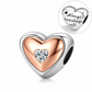 Pandora fitting Wife Girlfriend Always Have Always Will Heart Charm 925 Sterling Silver & Rose Gold