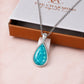 Ashes & Resin Teardrop Necklace 925 Sterling Silver - Engravable Memorial