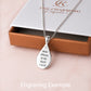 Ashes & Resin Teardrop Necklace 925 Sterling Silver - Engravable Memorial