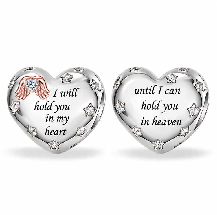 Angel Wings Charm 925 Sterling Silver   - fits Pandora - Memorial 