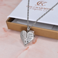 Engraved Dog / Cat Paw Print Cremation Ashes Silver Urn Necklace