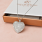 Collier cœur en cristal bleu pour cendres de crémation en argent sterling 925 – « Pour toujours dans mon cœur ».