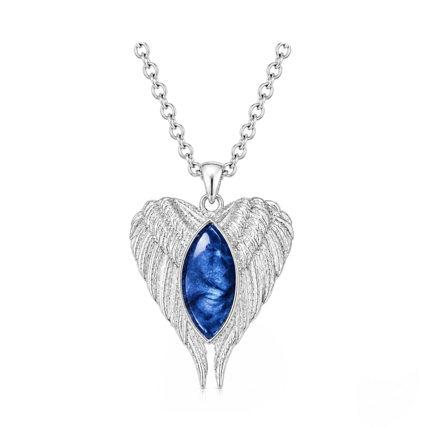 Ashes & Resin Angel Wings Necklace 925 Sterling Silver - Memorial