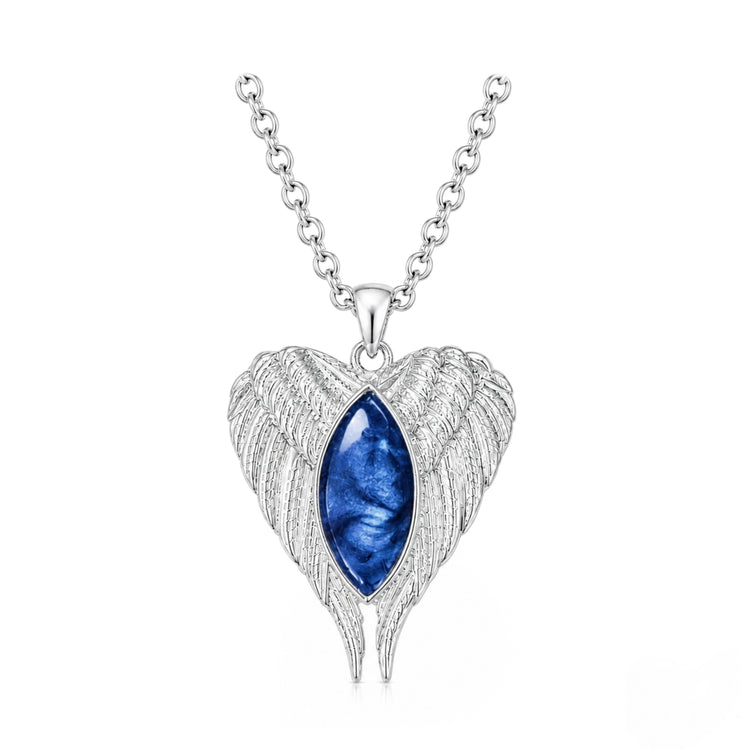 Ashes & Resin Angel Wings Necklace 925 Sterling Silver - Memorial