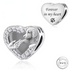 Dog Heart Charm 925 Sterling Silver - Forever in my heart fit Pandora