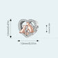 Charm coeur de chat en argent sterling 925 et or rose