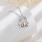 Elephant Family Necklace 925 Sterling Silver & Rose Gold