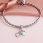 Herzanhänger „Große Schwester und kleine Schwester“ aus 925er Sterlingsilber – „Love You To The Moon“.