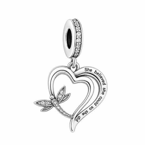 Pandora fitting She Believed She Could So She Did Charm 925 Sterling Silver Graduation Gift / GCSE&