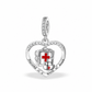 Pandora fitting Nurse Heart Dangle Charm 925 Sterling Silver Carer / Nhs 