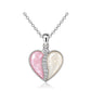 Ashes & Resin Split Heart Necklace 925 Sterling Silver - Memorial