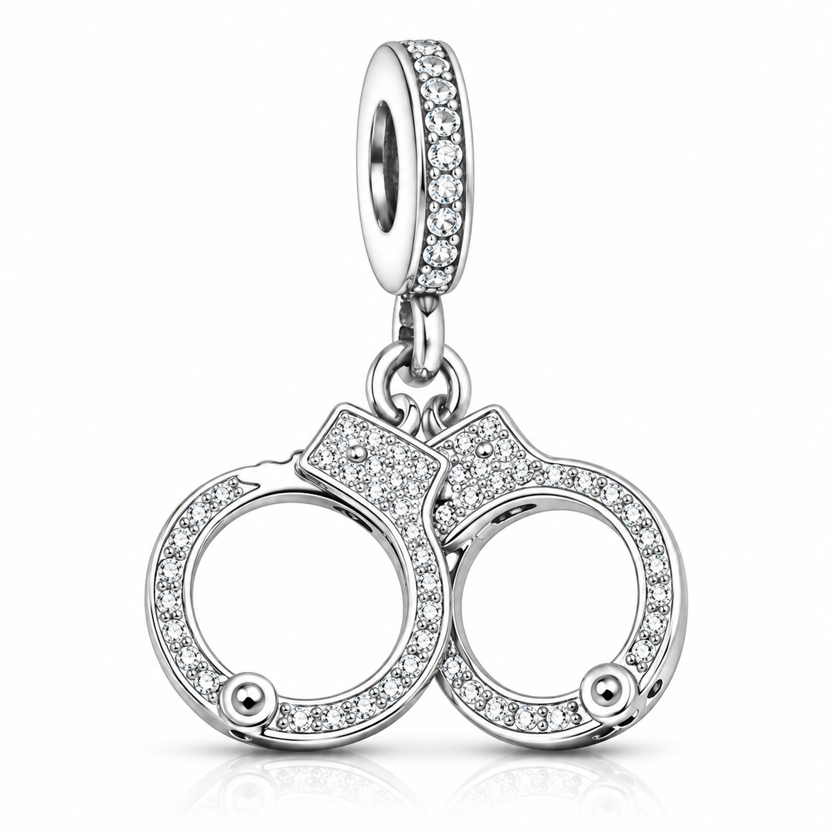Pandora fitting Handcuffs Charm 925 Sterling Silver Police / Military 