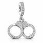 Pandora fitting Handcuffs Charm 925 Sterling Silver Police / Military 