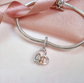 Dog Charm My Best Friend 925 Sterling Silver & Rose Gold