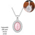 Cremation Ashes into Resin Oval Necklace 925 Sterling Silver - Engraved Memorial