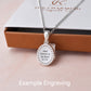 Ashes & Resin Oval Necklace 925 Sterling Silver - Engravable Memorial