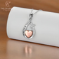 Engravable Cross and Heart Cremation Ashes Urn Necklace 925 Sterling Silver & Rose Gold