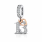 pandora fitting 13th Birthday Charm 925 Sterling Silver and Rose Gold