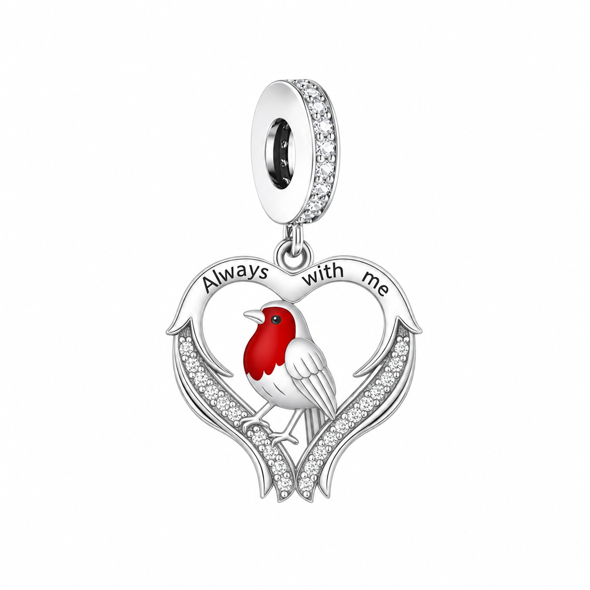 Pandora fitting Robin Angel Wings Charm 925 Sterling Silver 