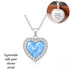 Ashes & Resin Heart Necklace 925 Sterling Silver - Engraved Memorial 