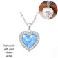 Ashes & Resin Heart Necklace 925 Sterling Silver - Engraved Memorial 