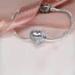 Engraved Butterfly Heart Charm 925 Sterling Silver - Personalised with your text