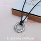 Engraved Circle Cremation Ashes Urn Necklace Silver