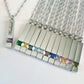 Engraved Cremation Ashes Bar Birthstone Necklace Silver Urn