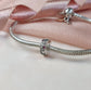 Pink Crystal Clip Stopper Charm 925 Sterling Silver