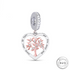 Family Tree Charm 925 Sterling Silver & Rose Gold (fits pandora )