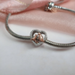 Cats Heart Charm 925 Sterling Silver & Rose Gold