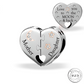 Mother & Daughter Heart Charm 925 Sterling Silver - Love You To The Moon (fits pandora )