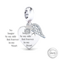 Dog / Cat Paw Angel Wings Charm 925 Sterling Silver (fits pandora )