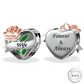 Wife Heart Charm 925 Sterling Silver & Rose Gold ( fits pandora )