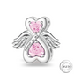 Guardian Angel Wings Charm 925 Sterling Silver - Blue Or Pink