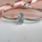 Guardian Angel Wings Charm 925 Sterling Silver - Blue Or Pink