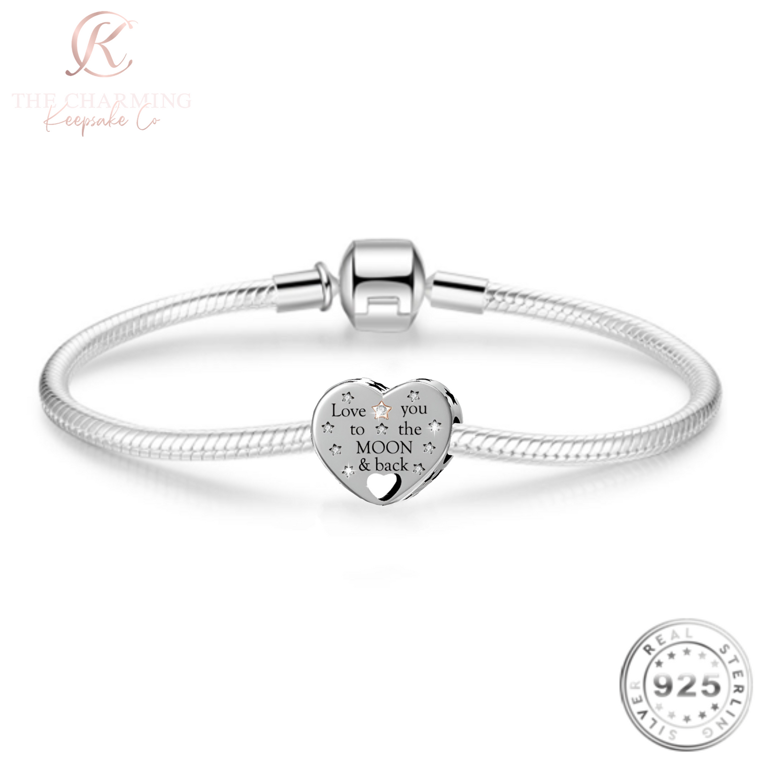 Big Sister Little Sister Heart Charm 925 Sterling Silver fits Pandora The Charming Keepsake Co