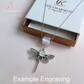 Engravable Dragonfly Ashes Urn Necklace 925 Sterling Silver - Personalised