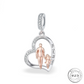 Dad My Hero Memorial Charm 925 Sterling Silver Rose Gold ( fits pandora )