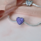 Engraved Ashes & Resin Heart Charm 925 Sterling Silver