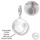 Engraved Wishes Come True Charm 925 Sterling Silver  ( fits Pandora ) Daughter Gift