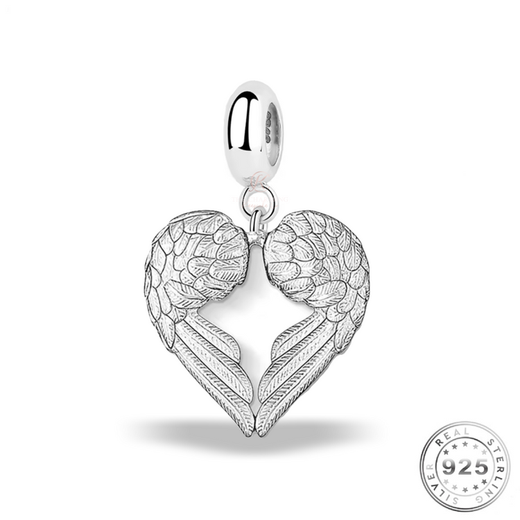 Angel Wings Charm 925 Sterling Silver fits Pandora